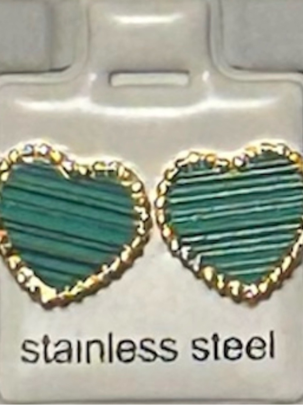 ACERO Stainless Steel Heart Stud Earrings… Set of 6 - Multicolor - Picture 4 of 7